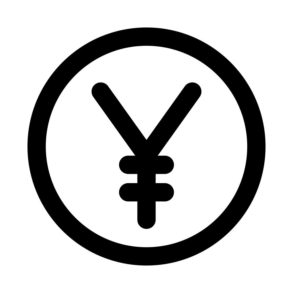 puffy outline style 엔 icon