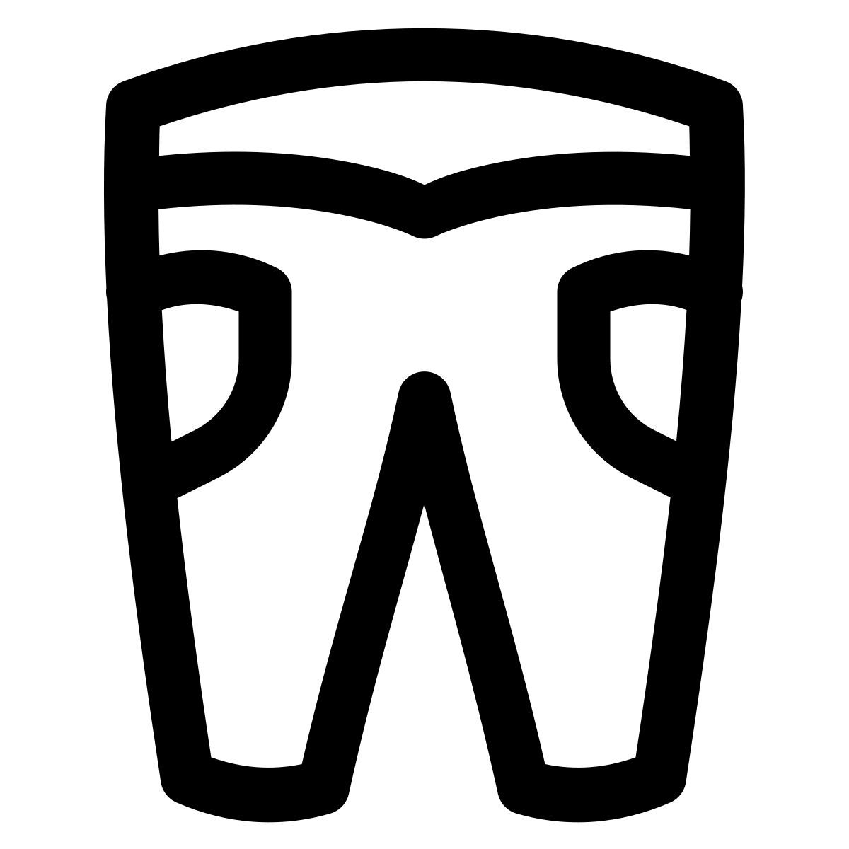 puffy outline style jeans icon