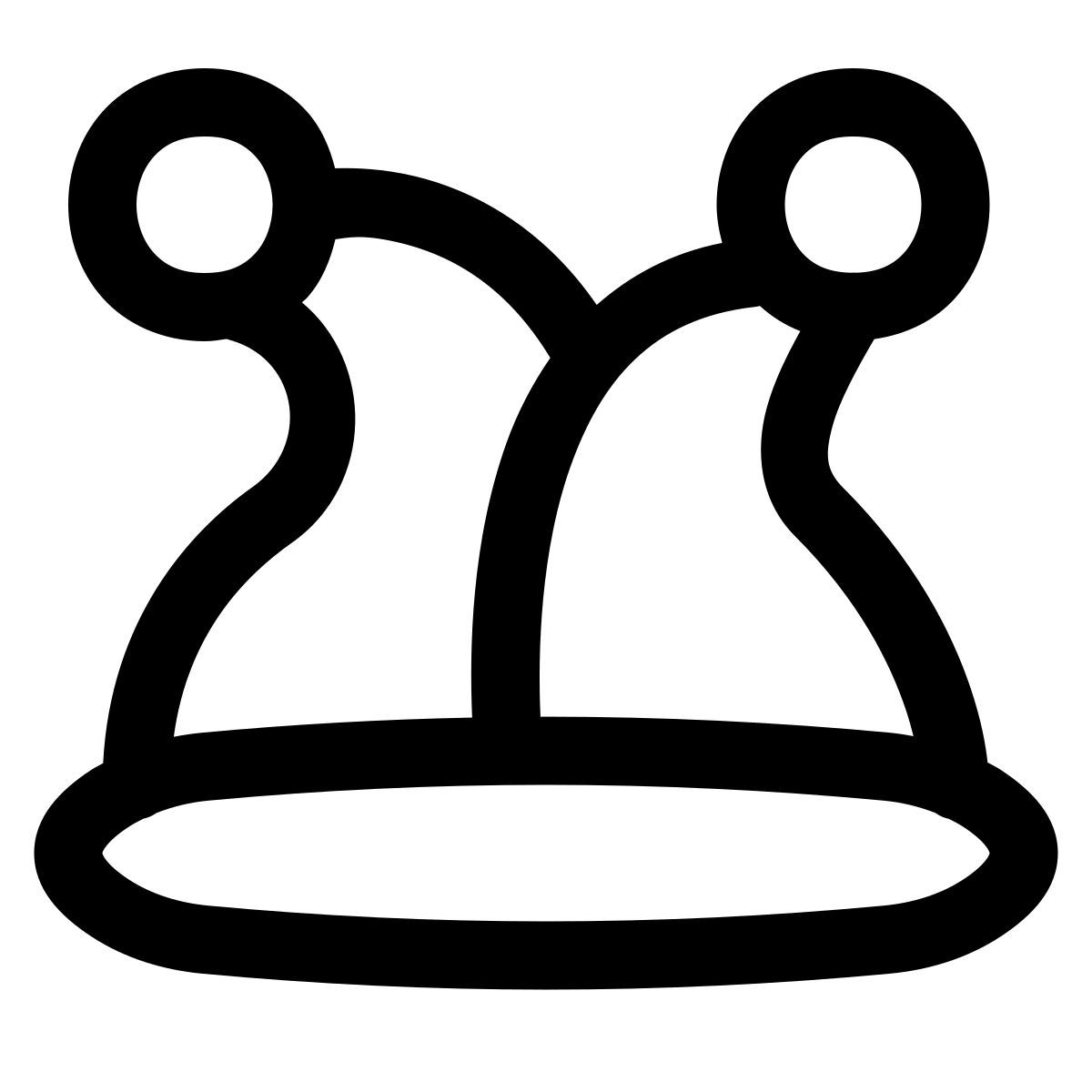 puffy outline style 鬼牌 icon