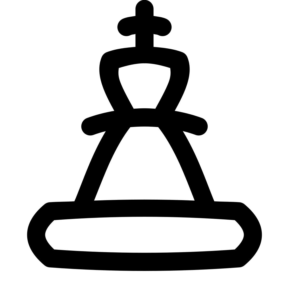 puffy outline style king icon
