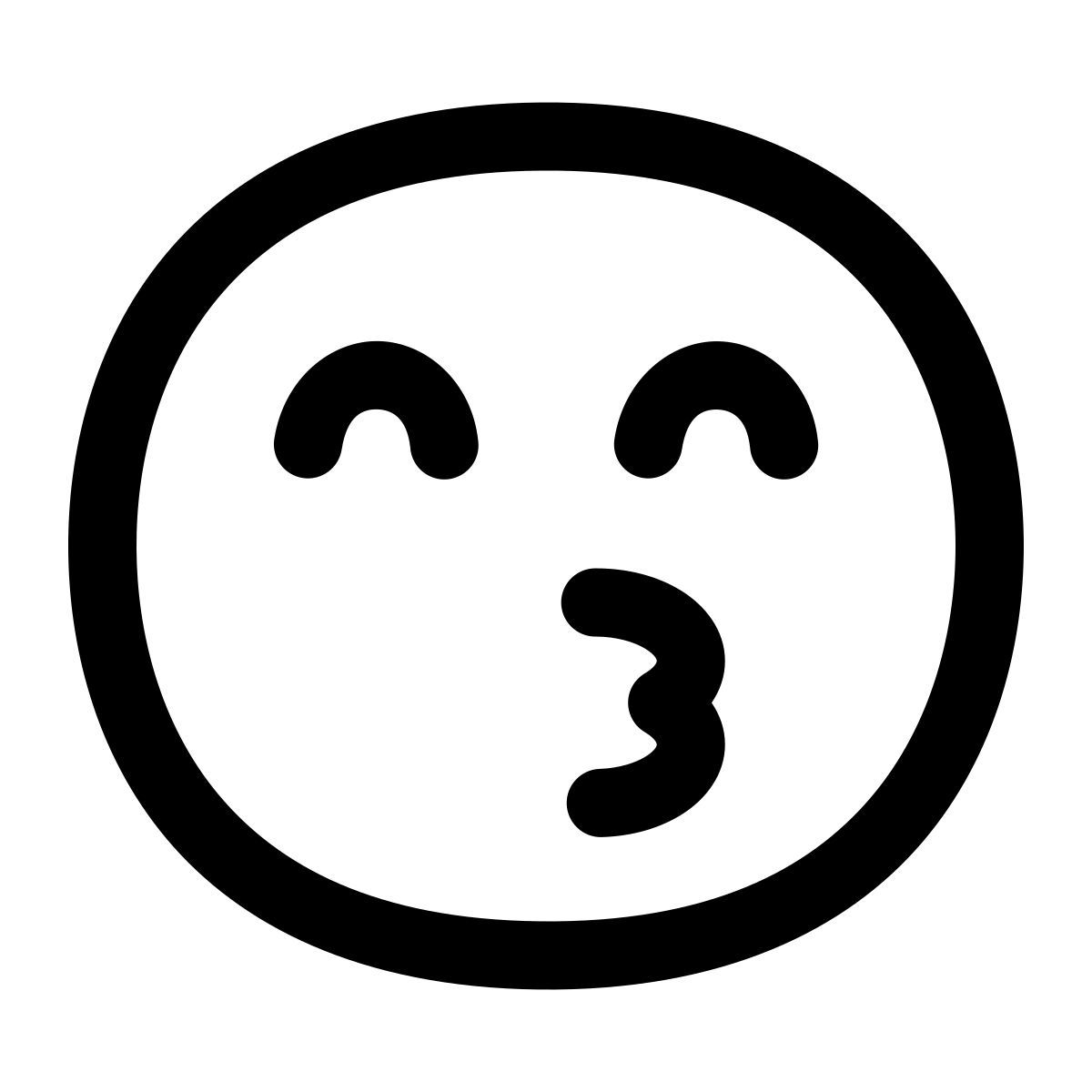 puffy outline style rayo de beso icon