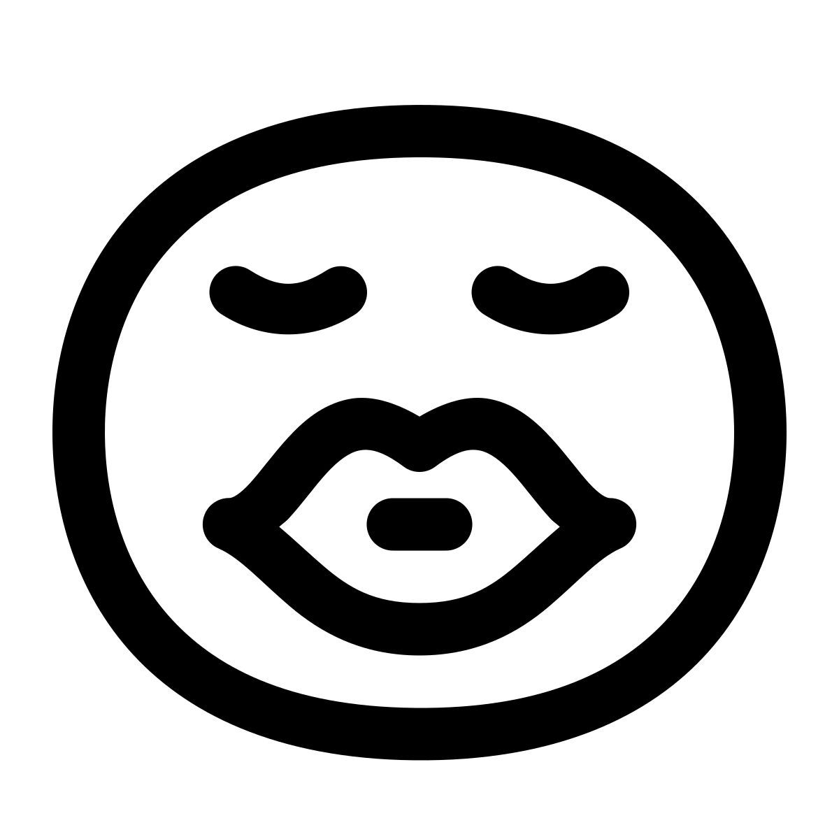 puffy outline style baiser icon