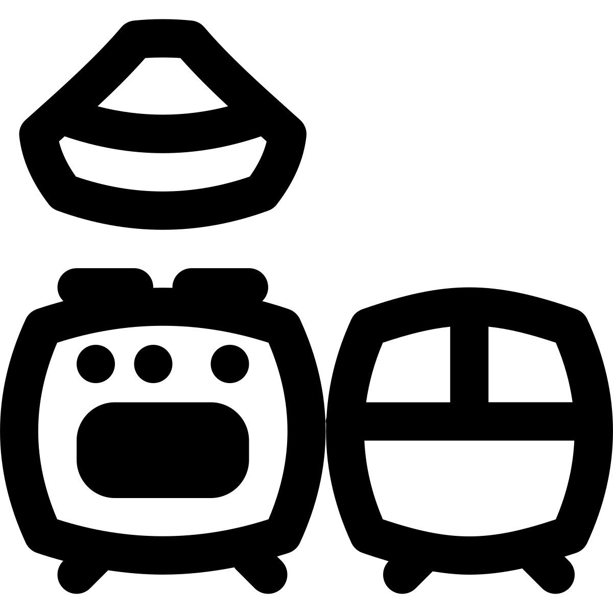 puffy outline style kitchen icon