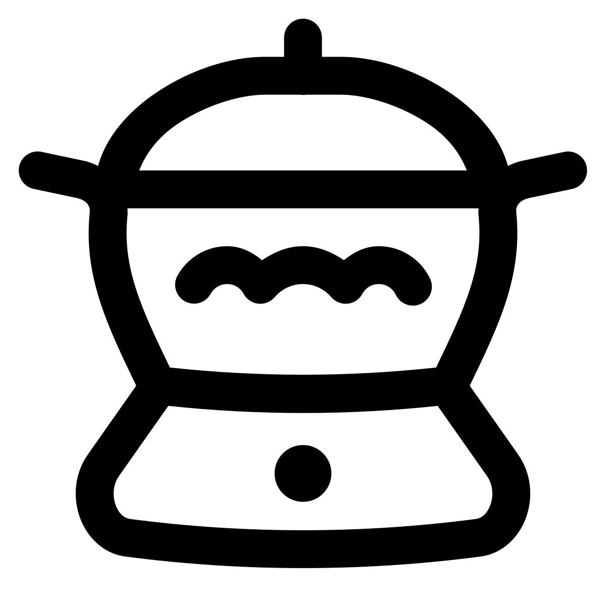 puffy outline style stoviglie icon