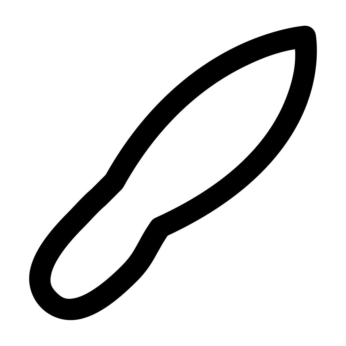 puffy outline style messer icon