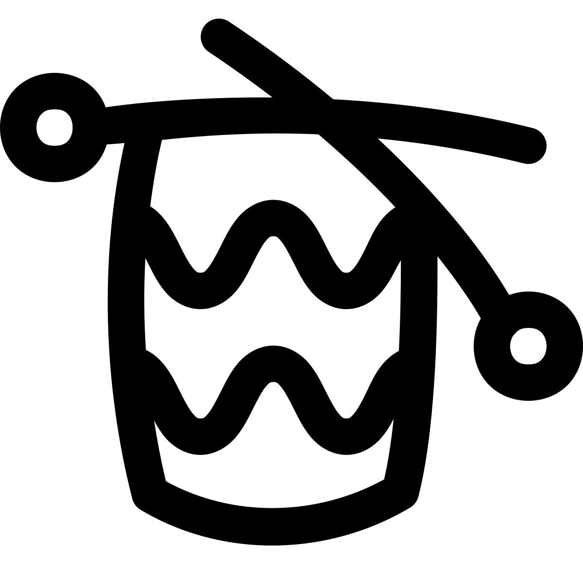 puffy outline style 編み物 icon