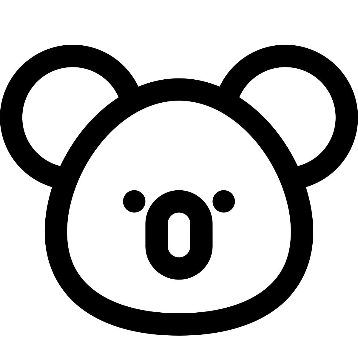 puffy outline style 考拉 icon