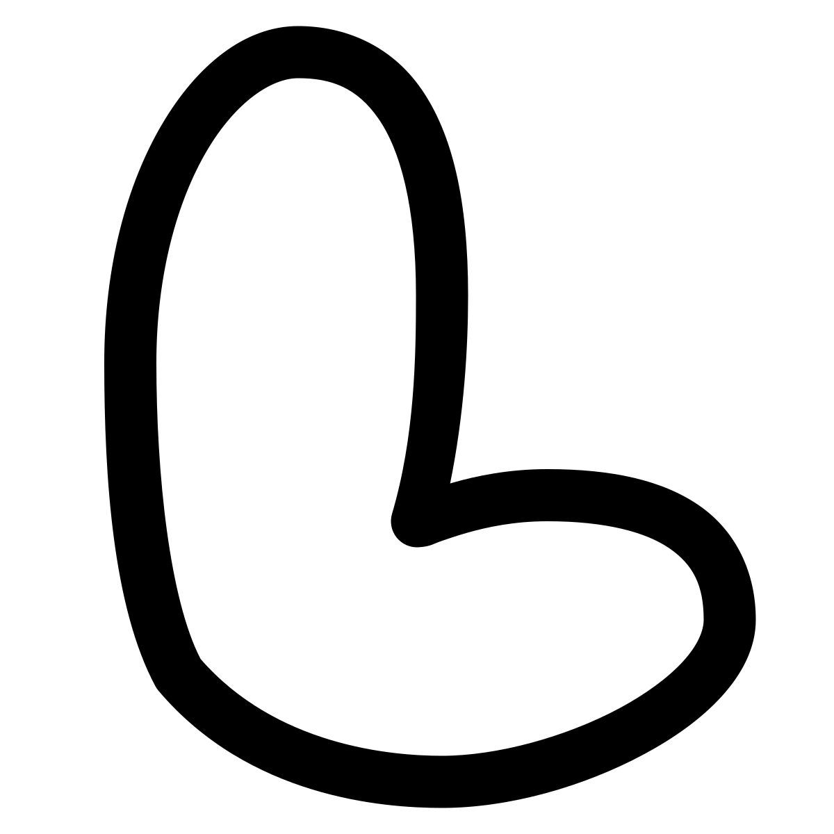 puffy outline style l icon