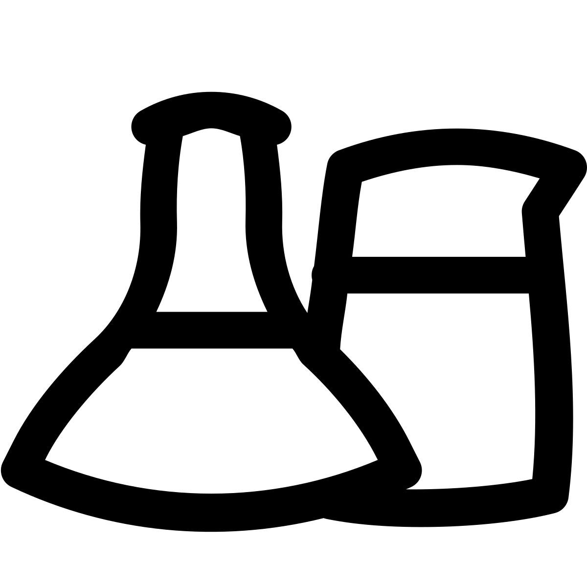 puffy outline style oggetti del laboratorio icon