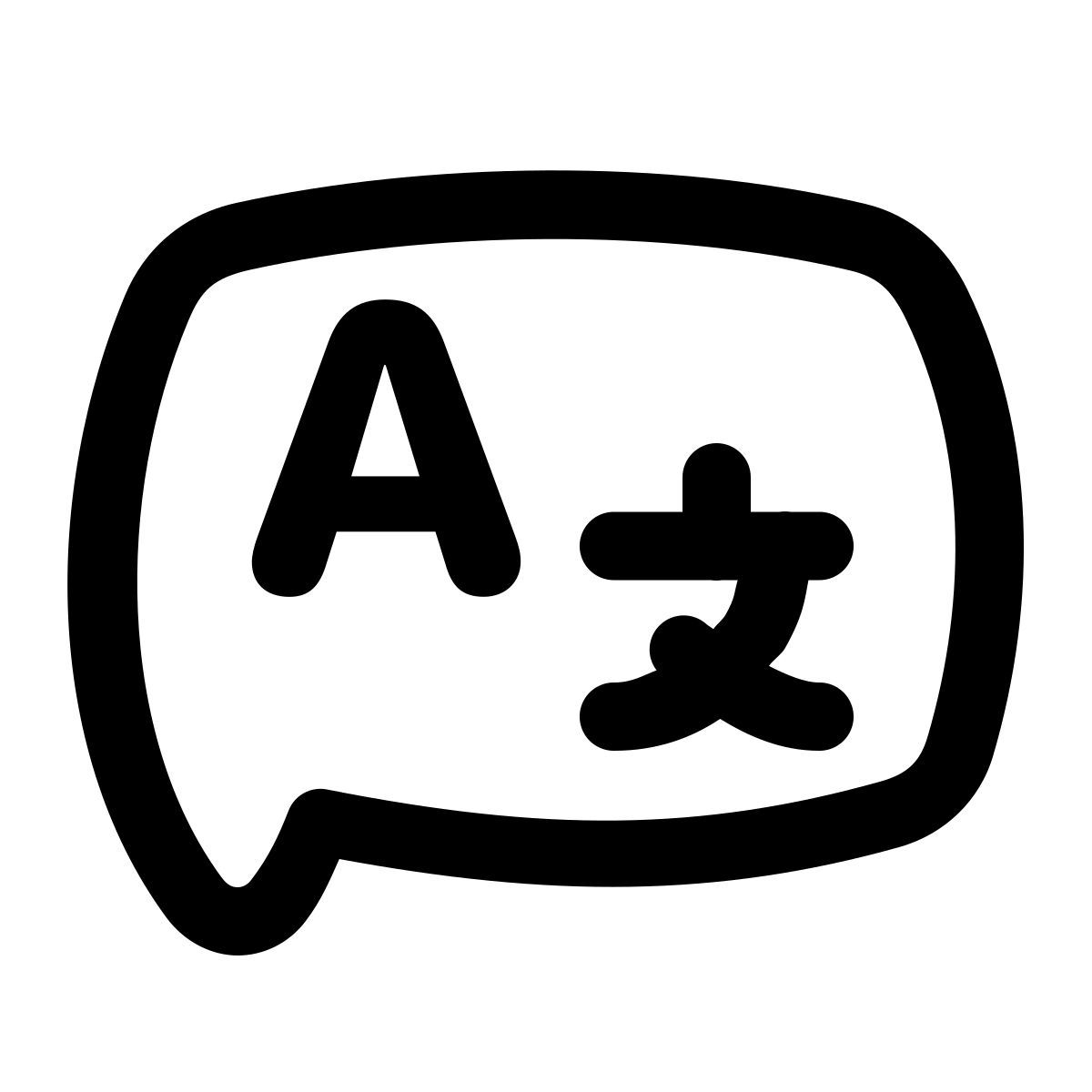 puffy outline style 语言 icon