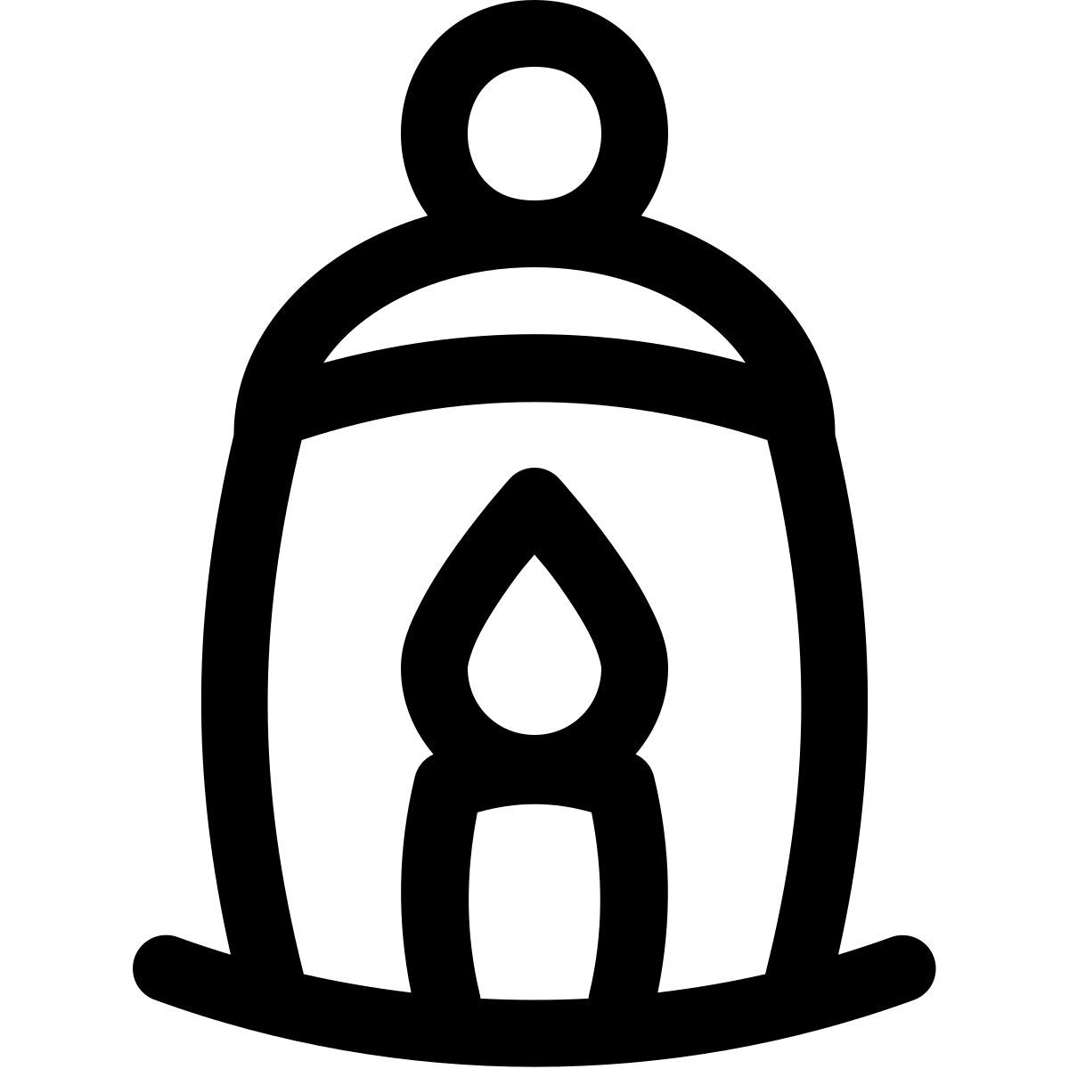 puffy outline style latern icon