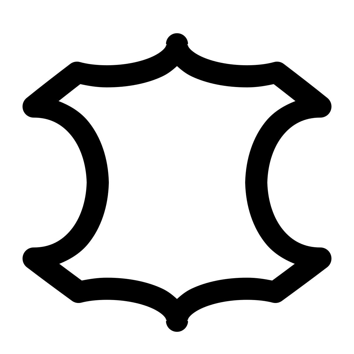 puffy outline style leather icon