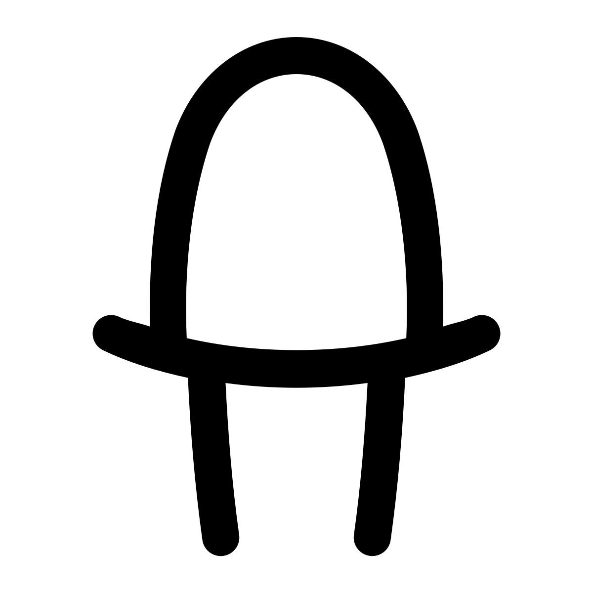 puffy outline style led diode icon