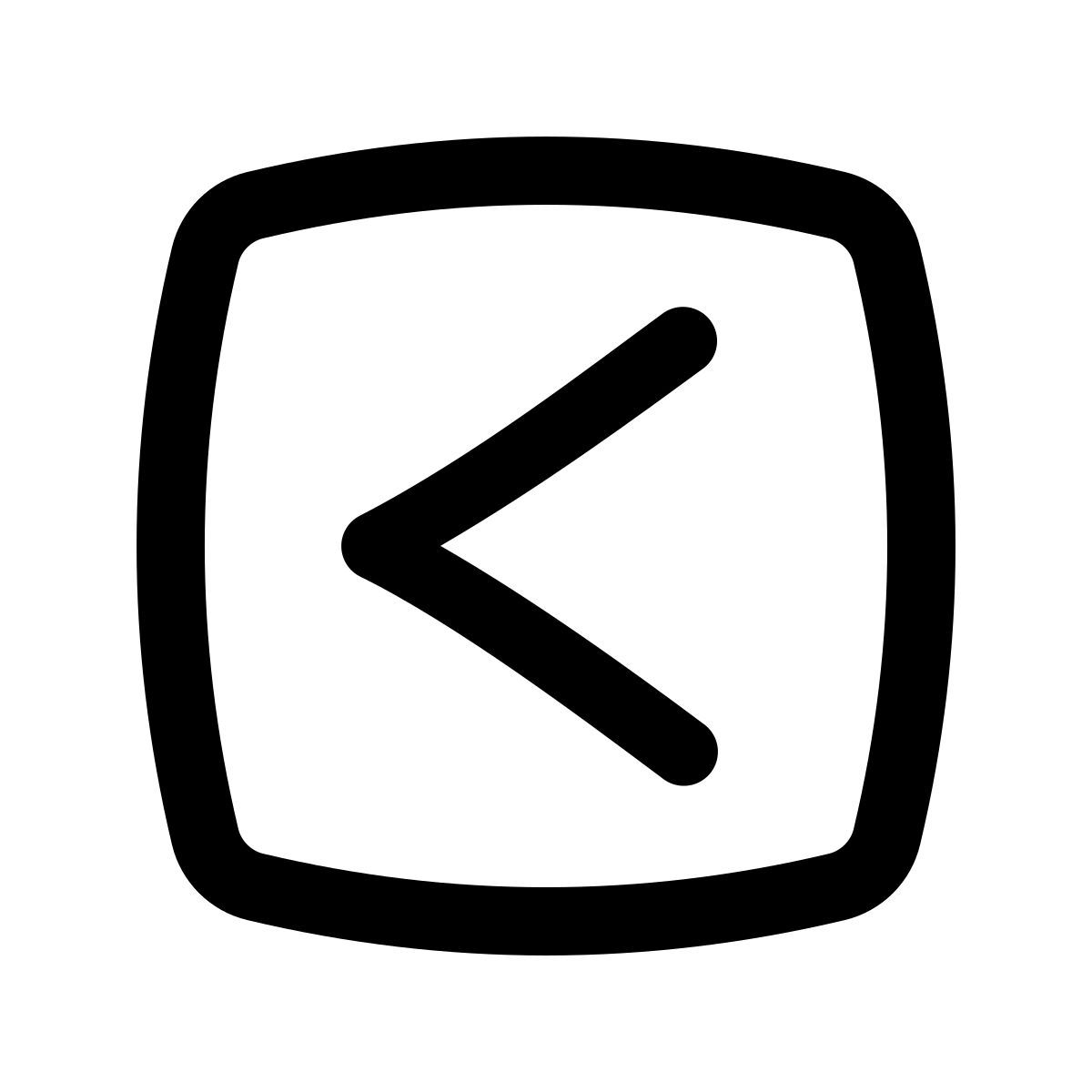 puffy outline style menor que 2 icon