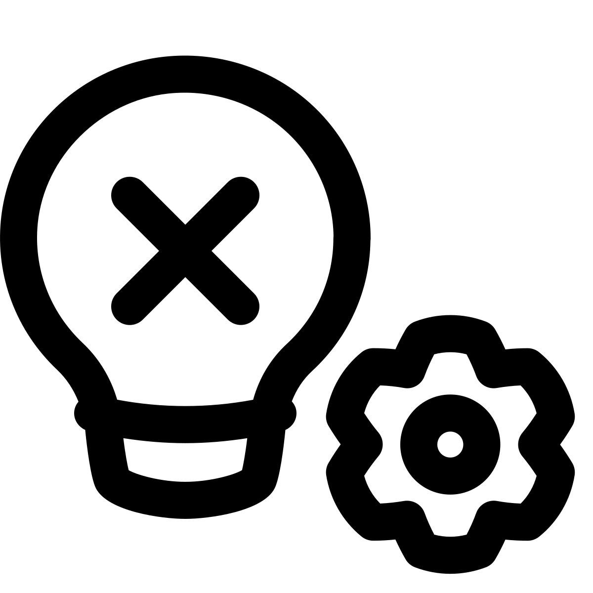 puffy outline style light automation icon