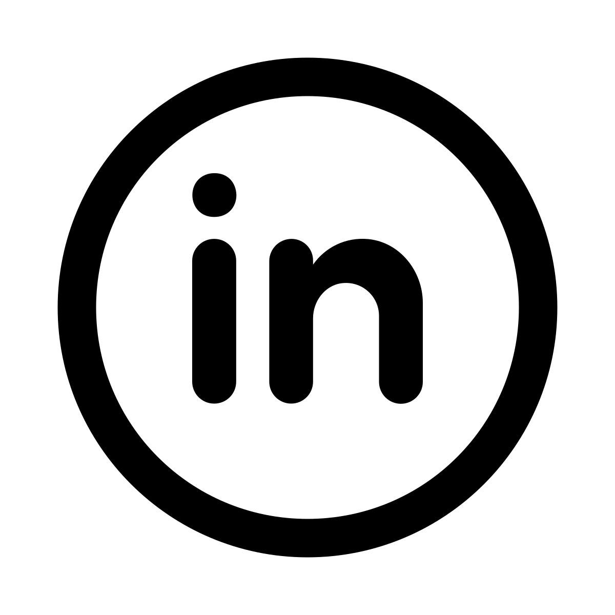 puffy outline style linkedin entouré icon