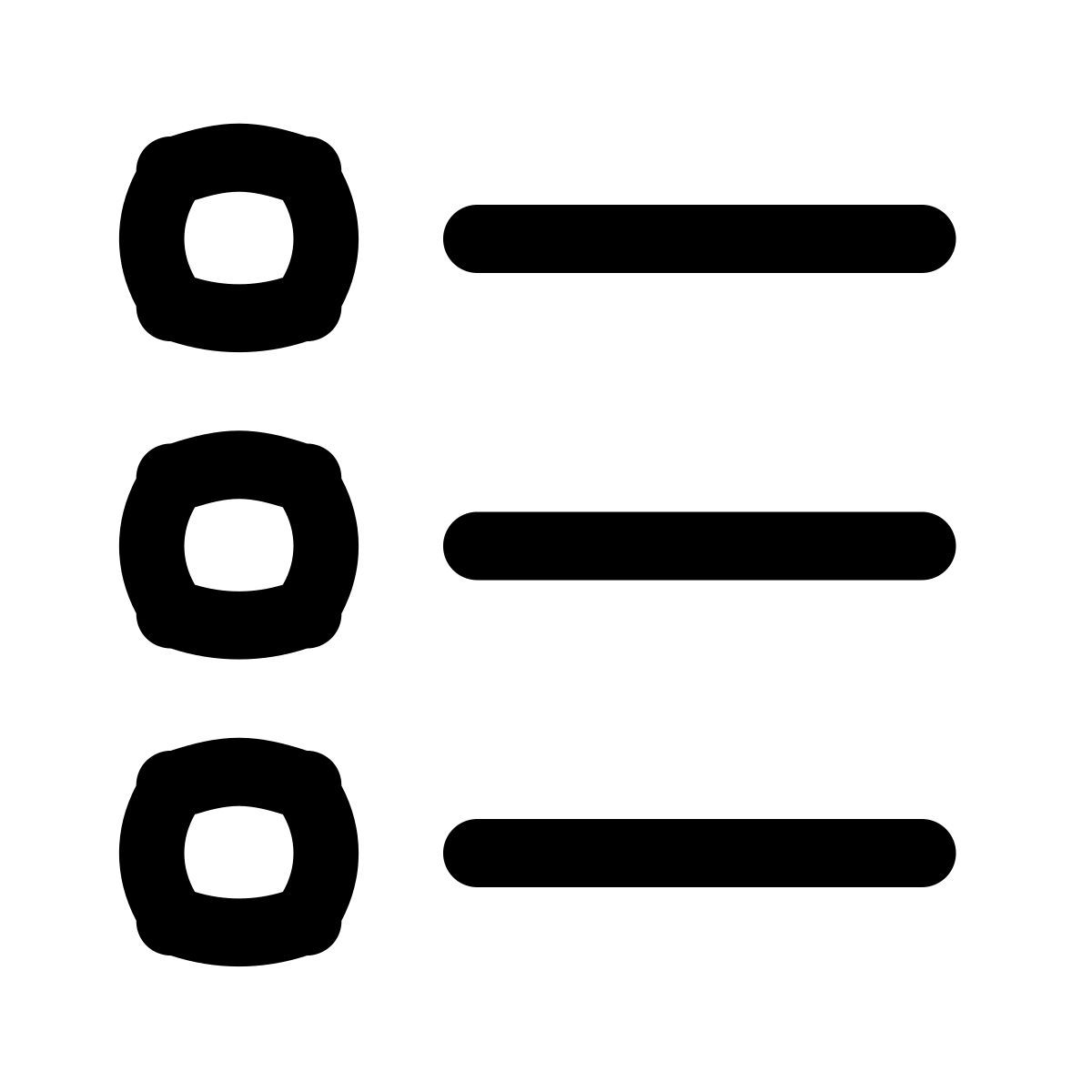 puffy outline style 名单 icon