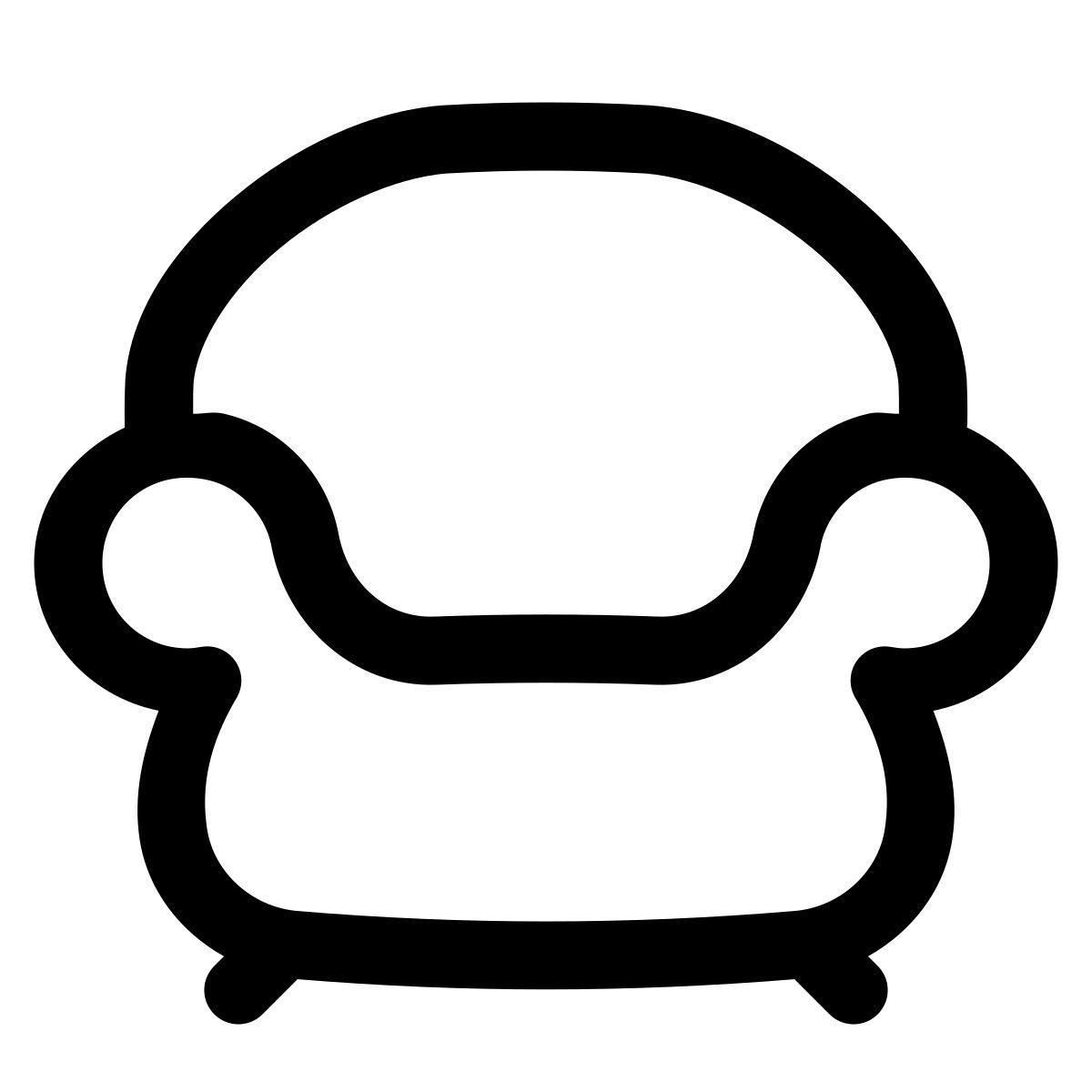 puffy outline style salon icon