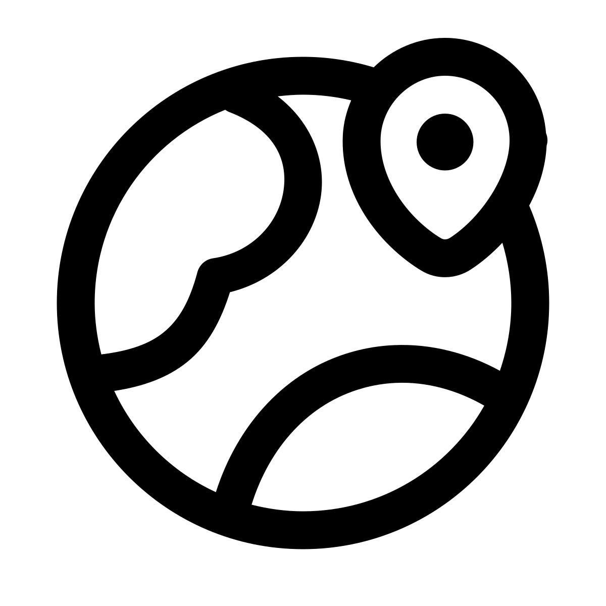 puffy outline style emplacement icon