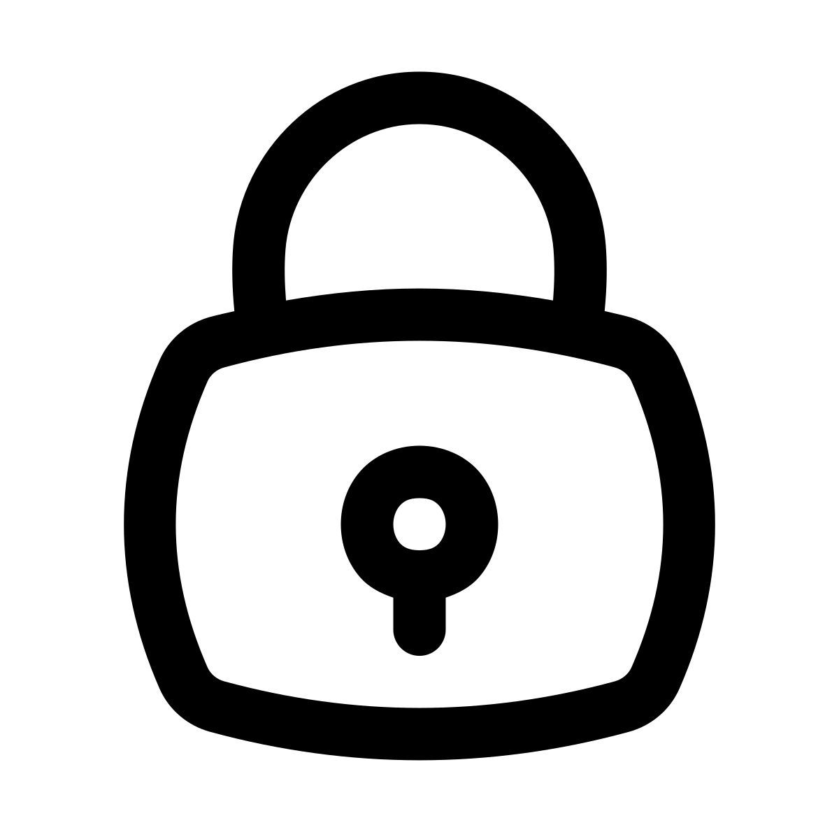 puffy outline style cadenas icon