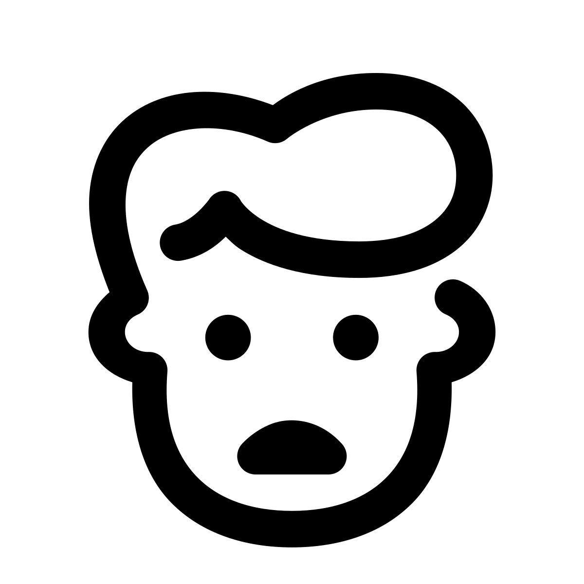 puffy outline style loser icon