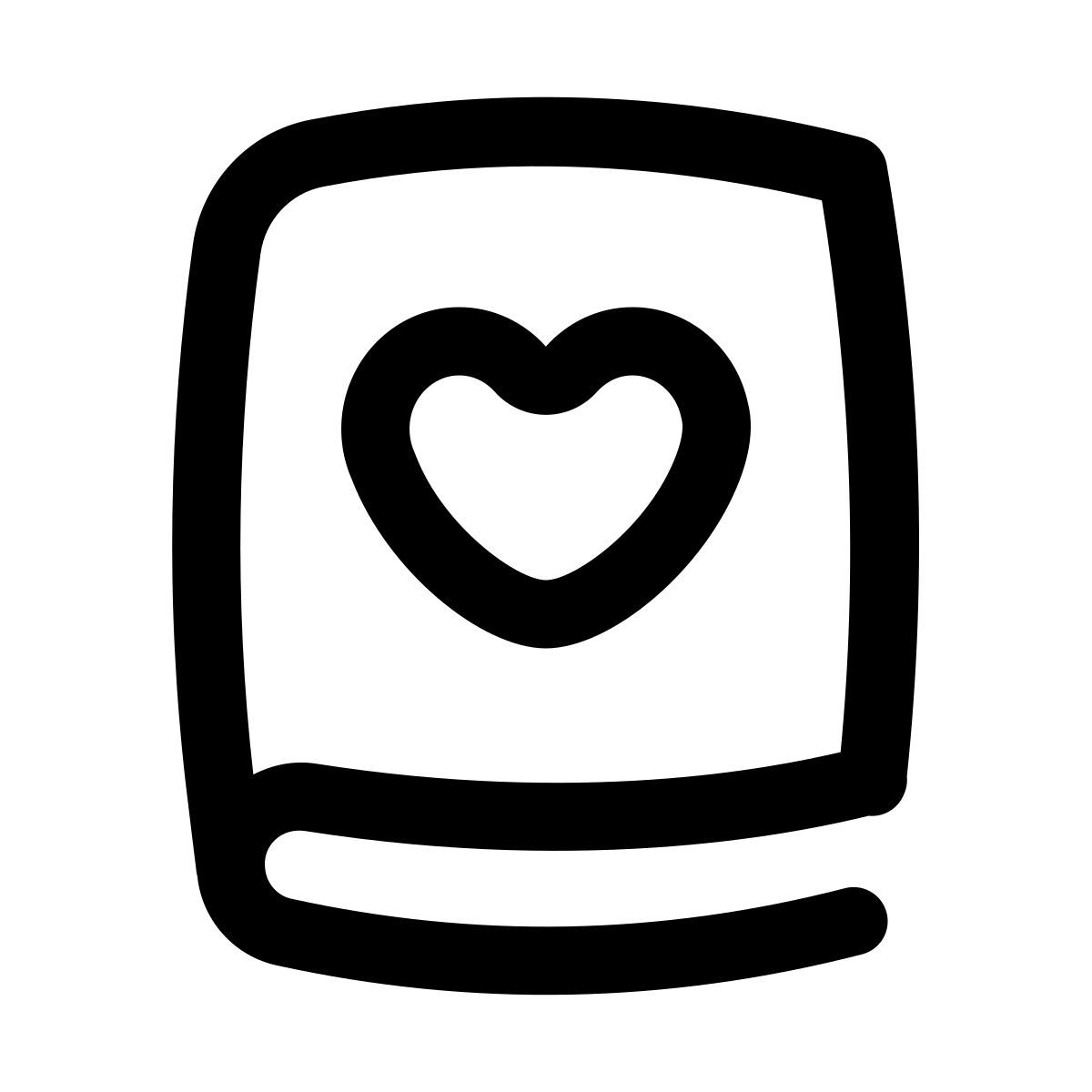 puffy outline style 爱情书 icon