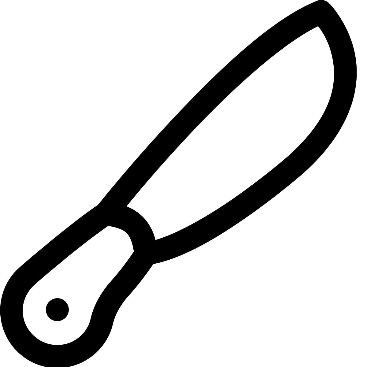 puffy outline style machete icon
