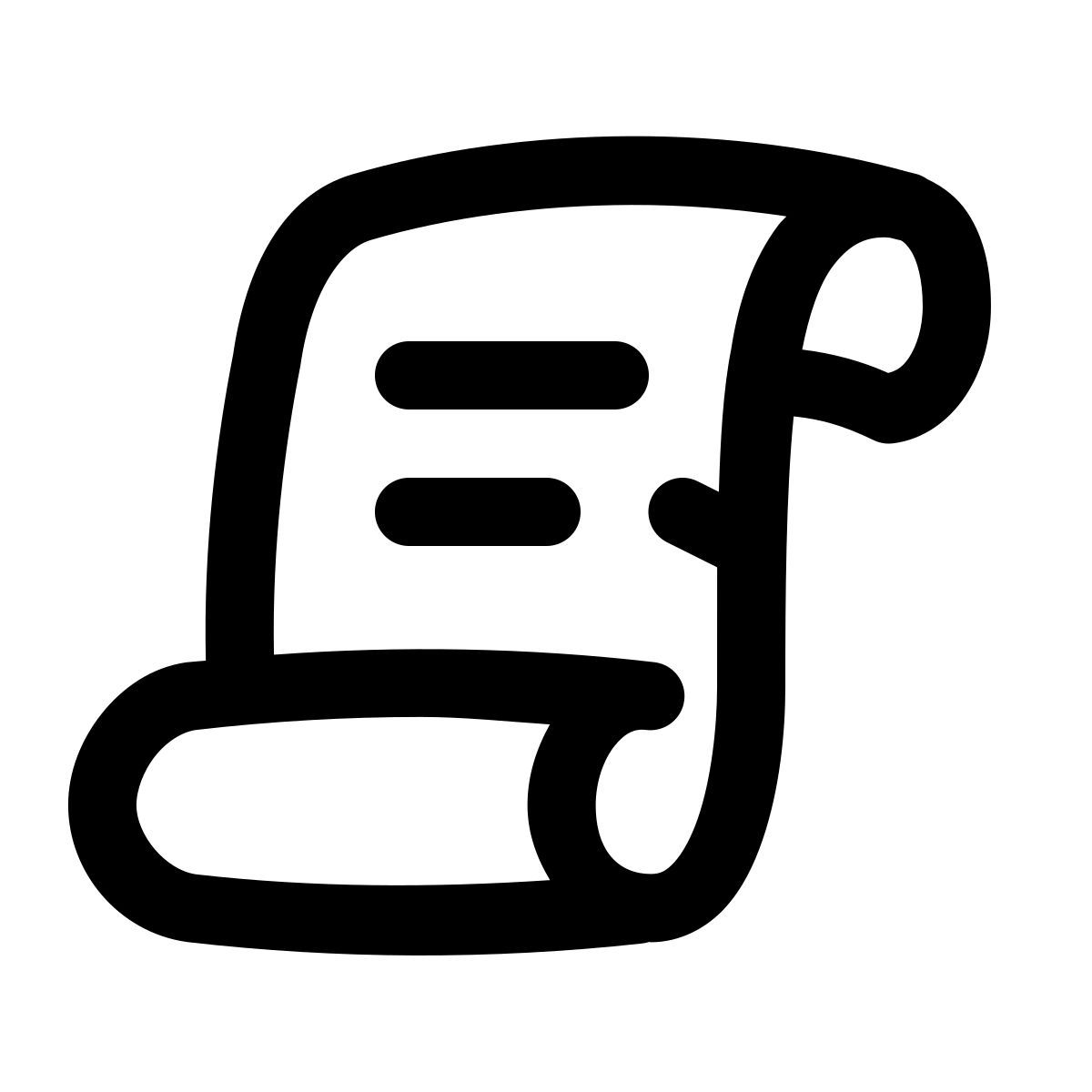 puffy outline style parchment icon