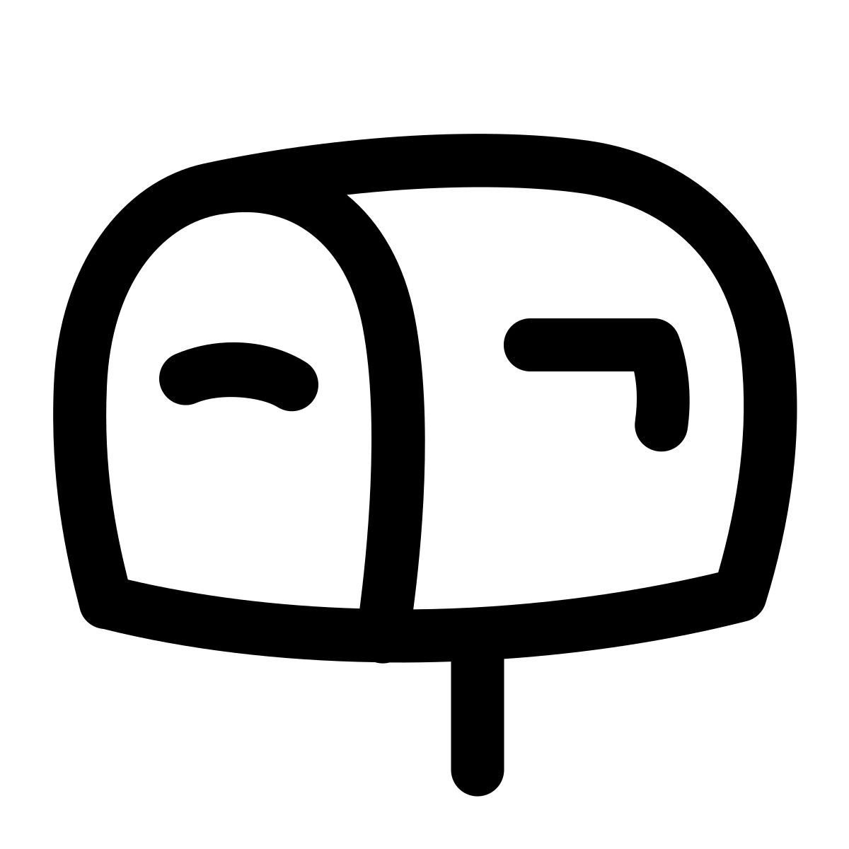 puffy outline style mailbox icon