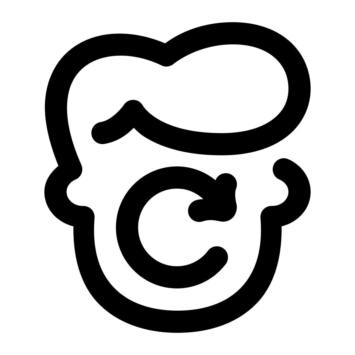 puffy outline style 決定する icon