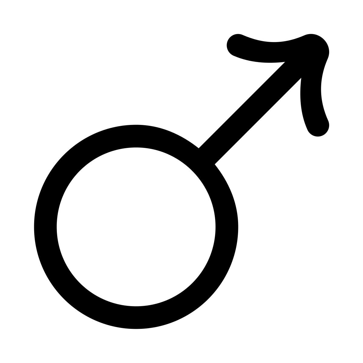 puffy outline style mâle icon