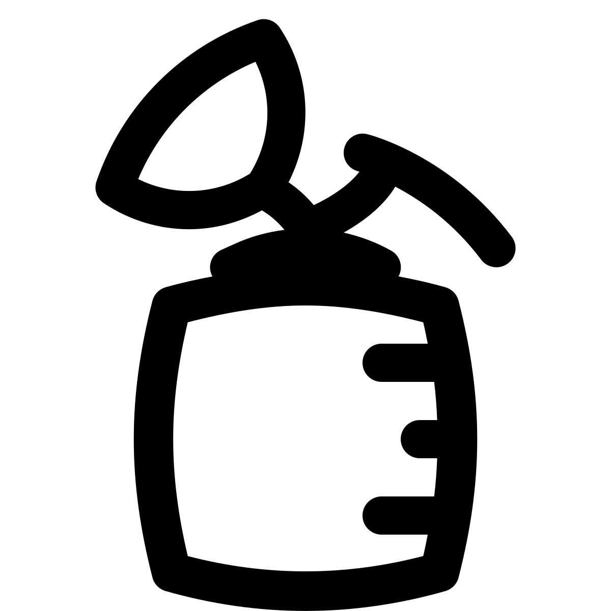 puffy outline style handmilchpumpe icon