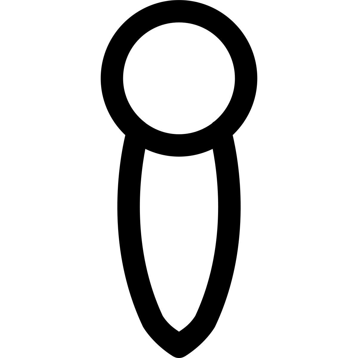 puffy outline style ubicación actual icon