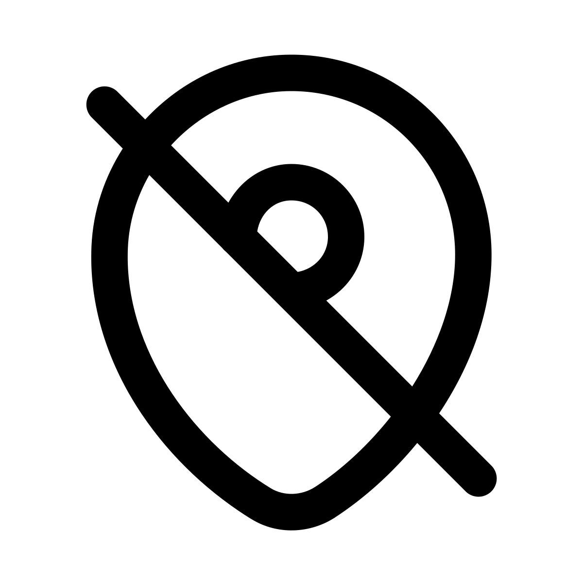 puffy outline style marcatore spento icon