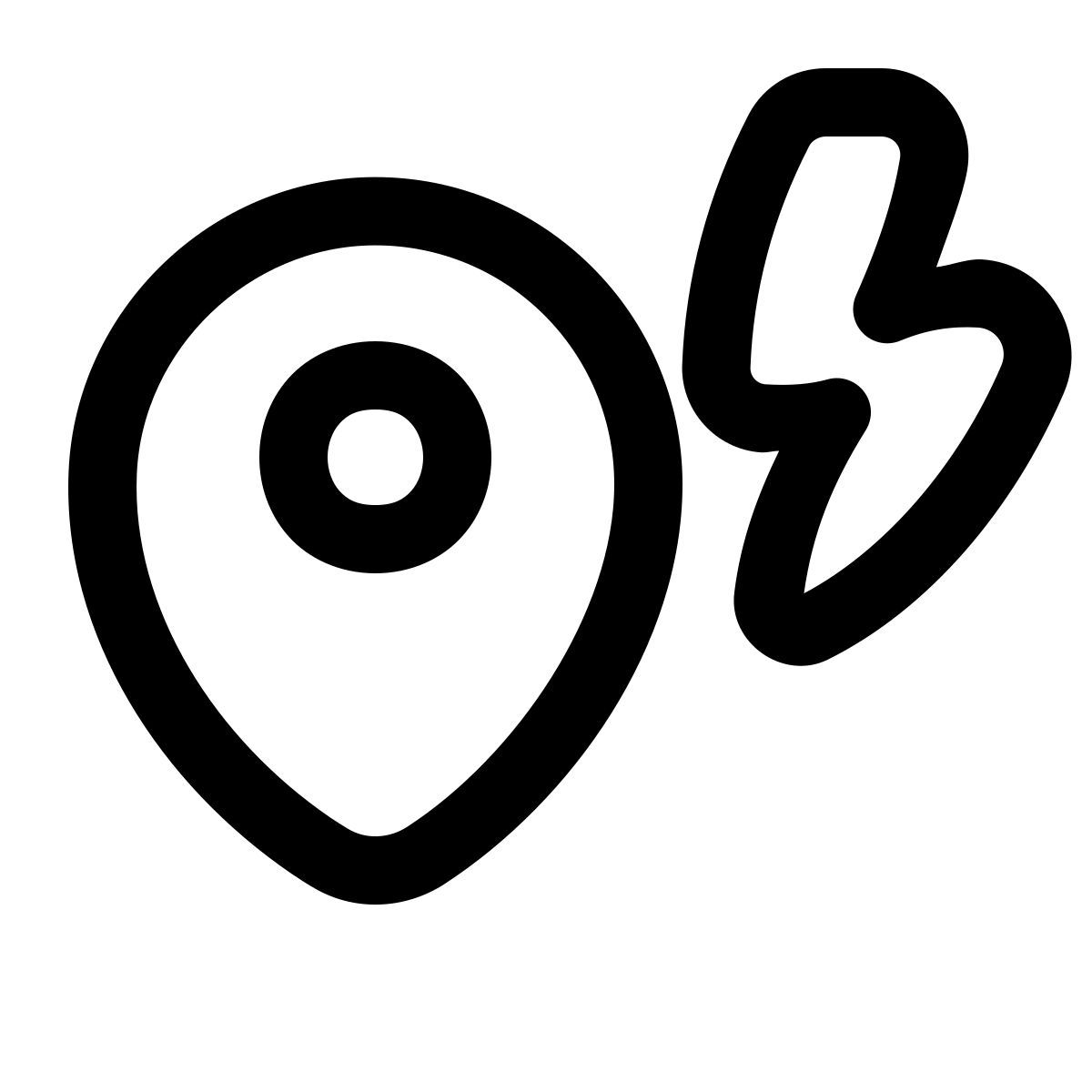puffy outline style marker storm icon