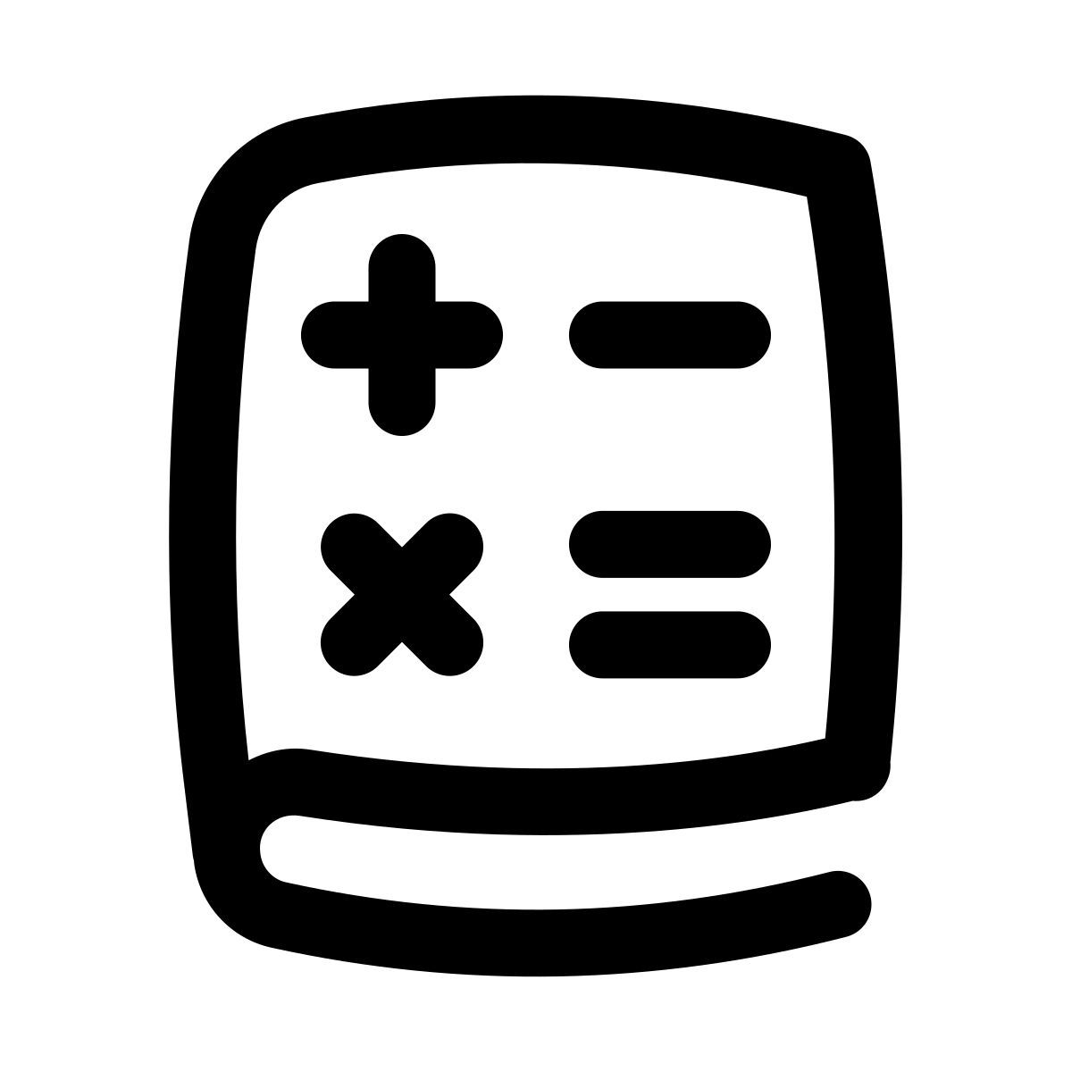 puffy outline style livro de matemática icon