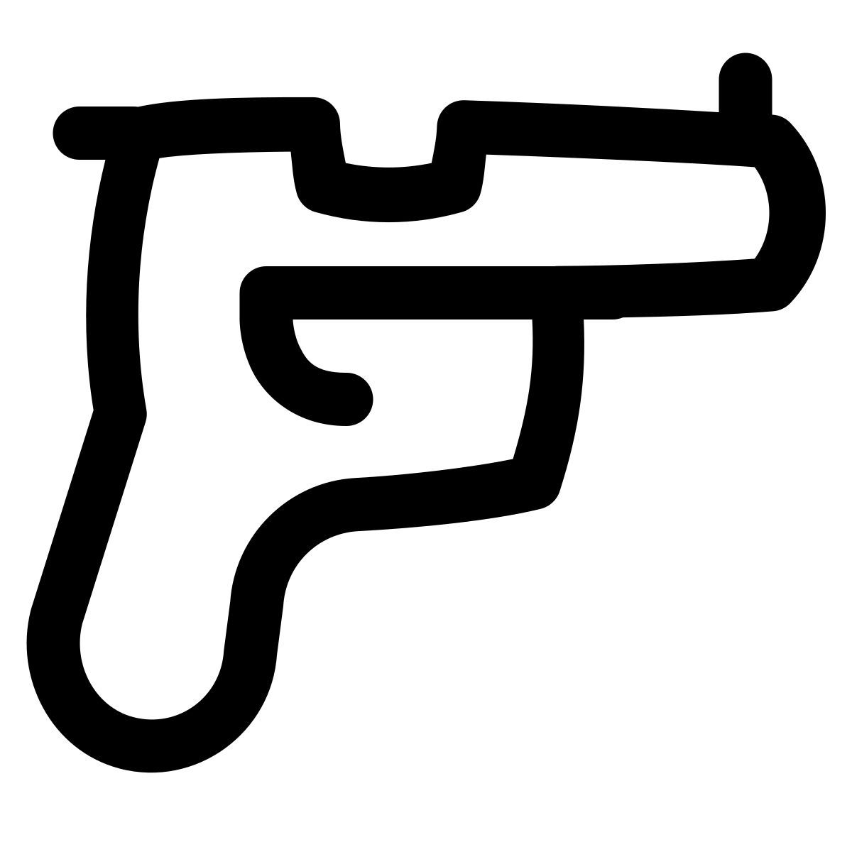 puffy outline style mauser gun icon
