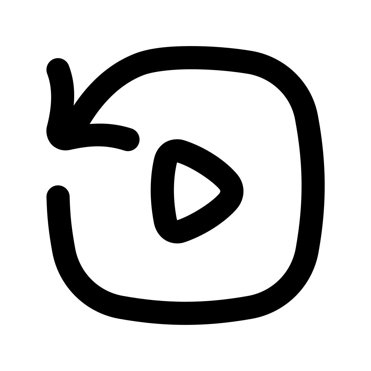 puffy outline style memories icon