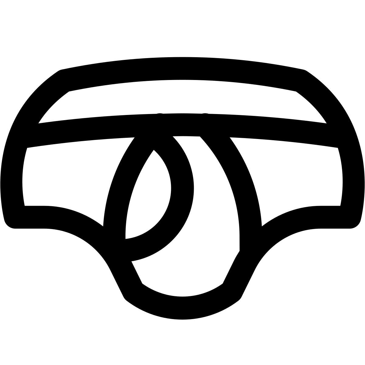 puffy outline style underwear icon
