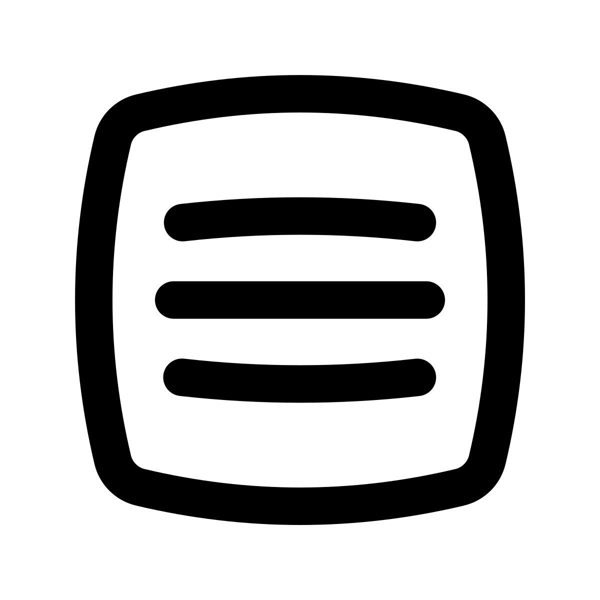 puffy outline style menu squared icon
