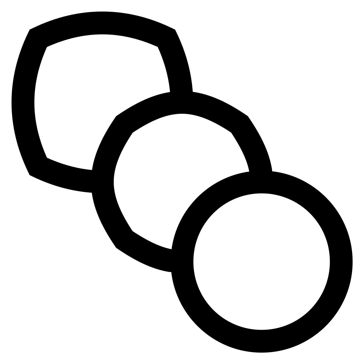 puffy outline style metamorphose icon
