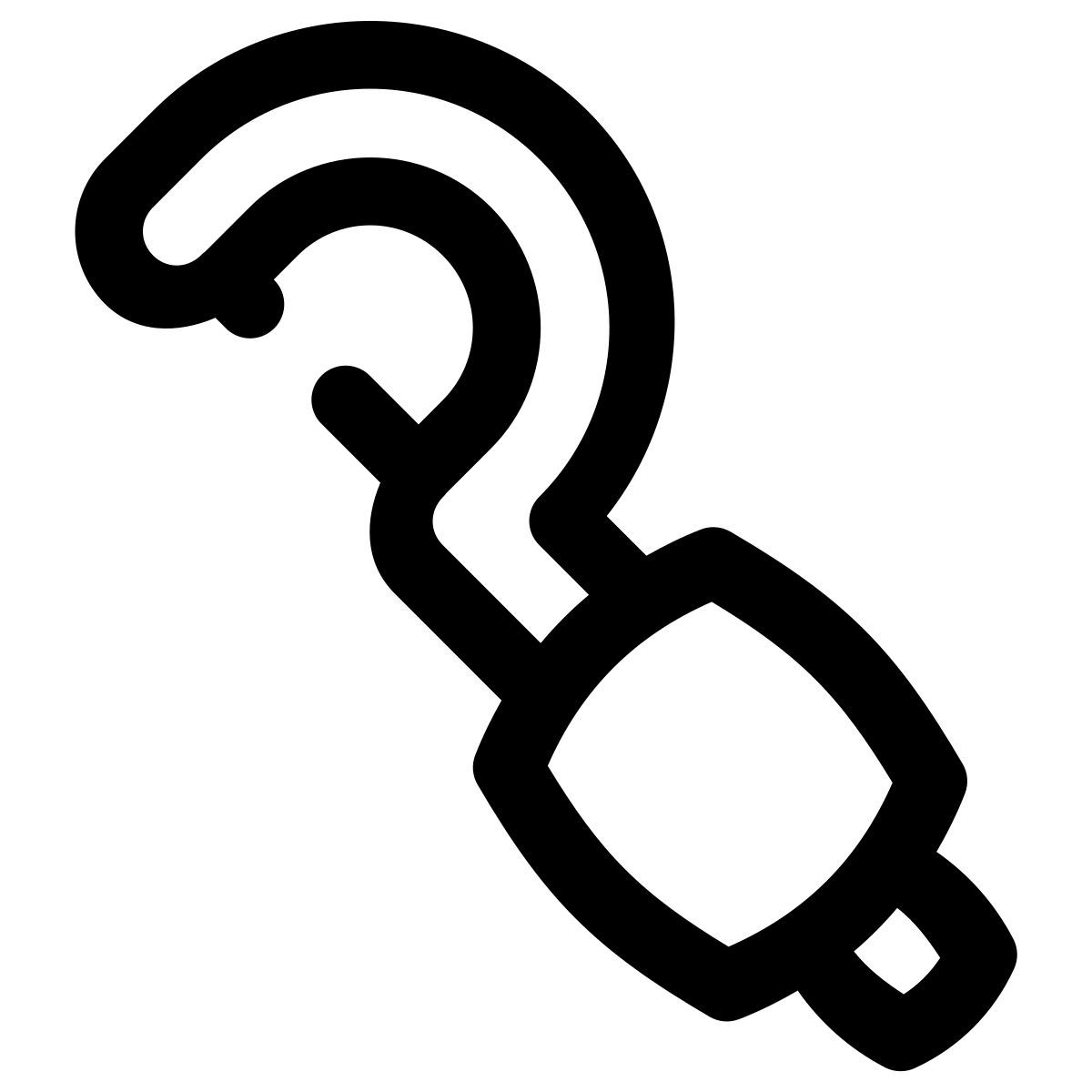 puffy outline style 마이크로 미터 icon