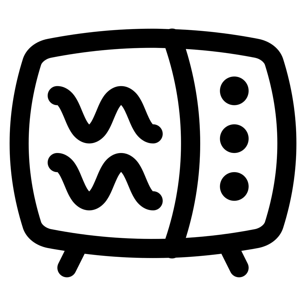 puffy outline style microonde icon