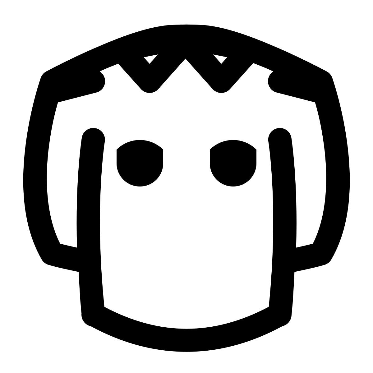 puffy outline style uniforme militaire icon
