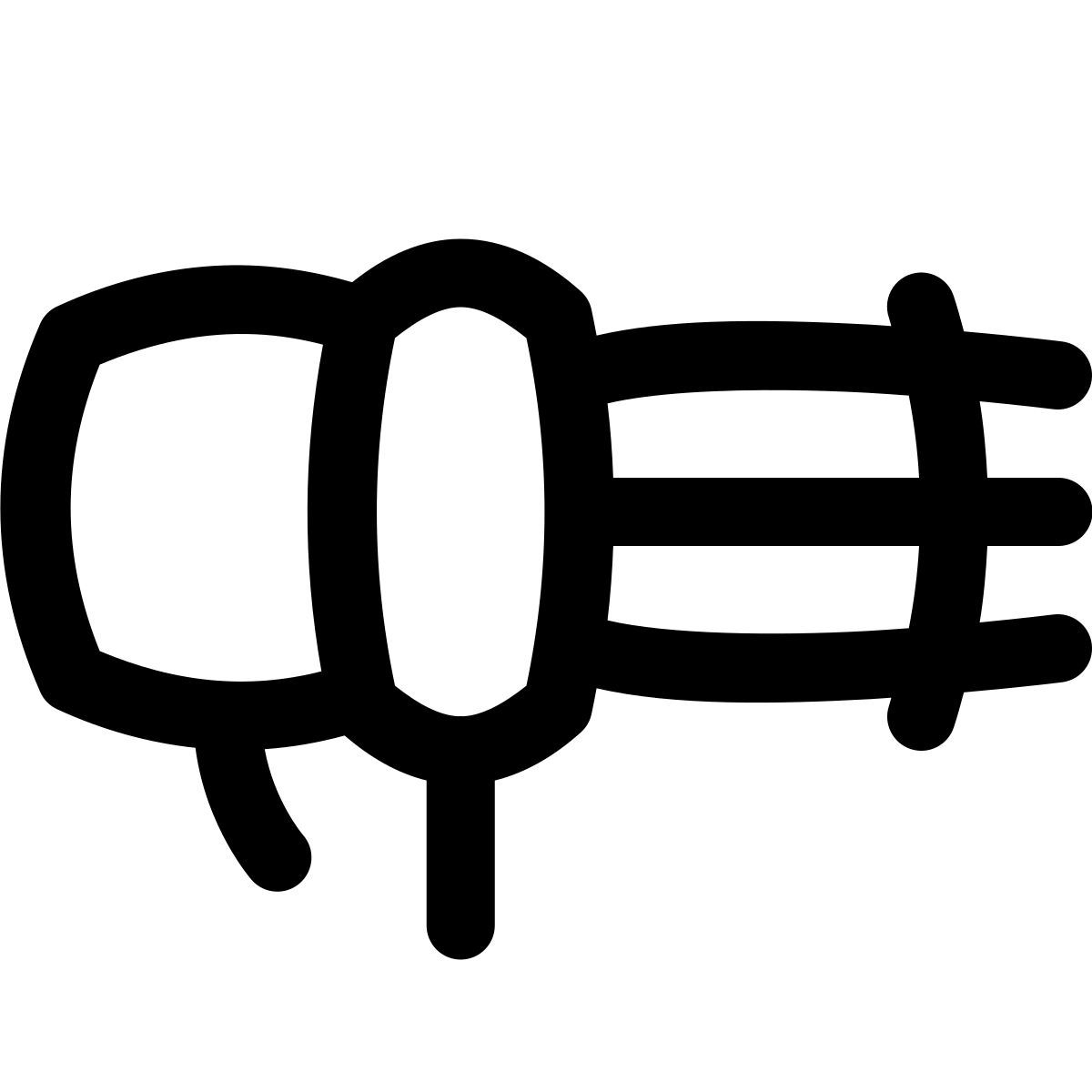 puffy outline style minigun icon