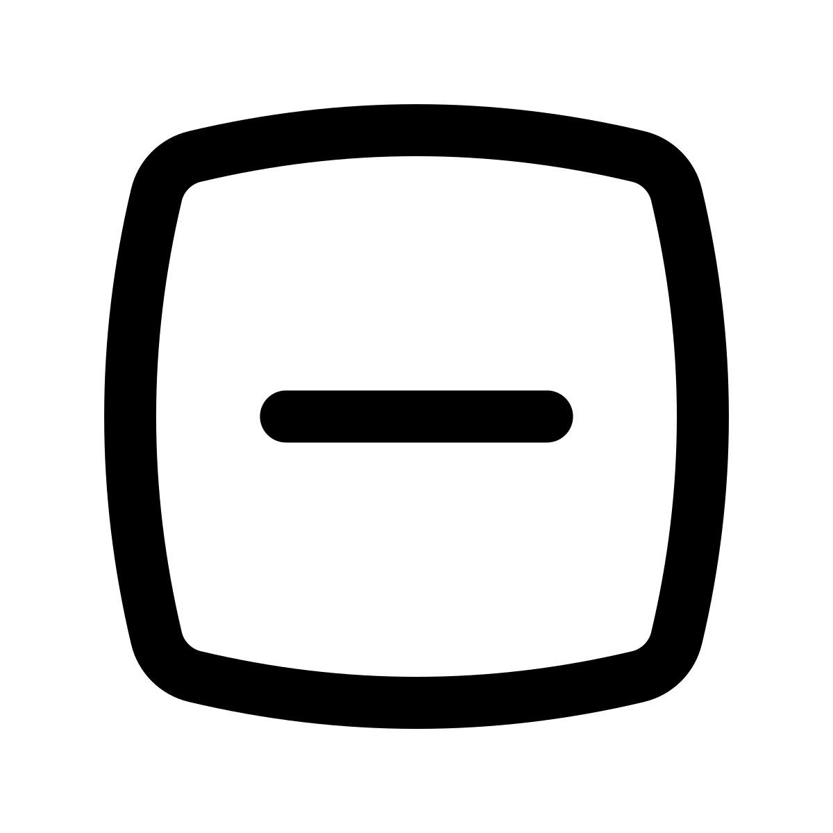 puffy outline style минус 2 icon
