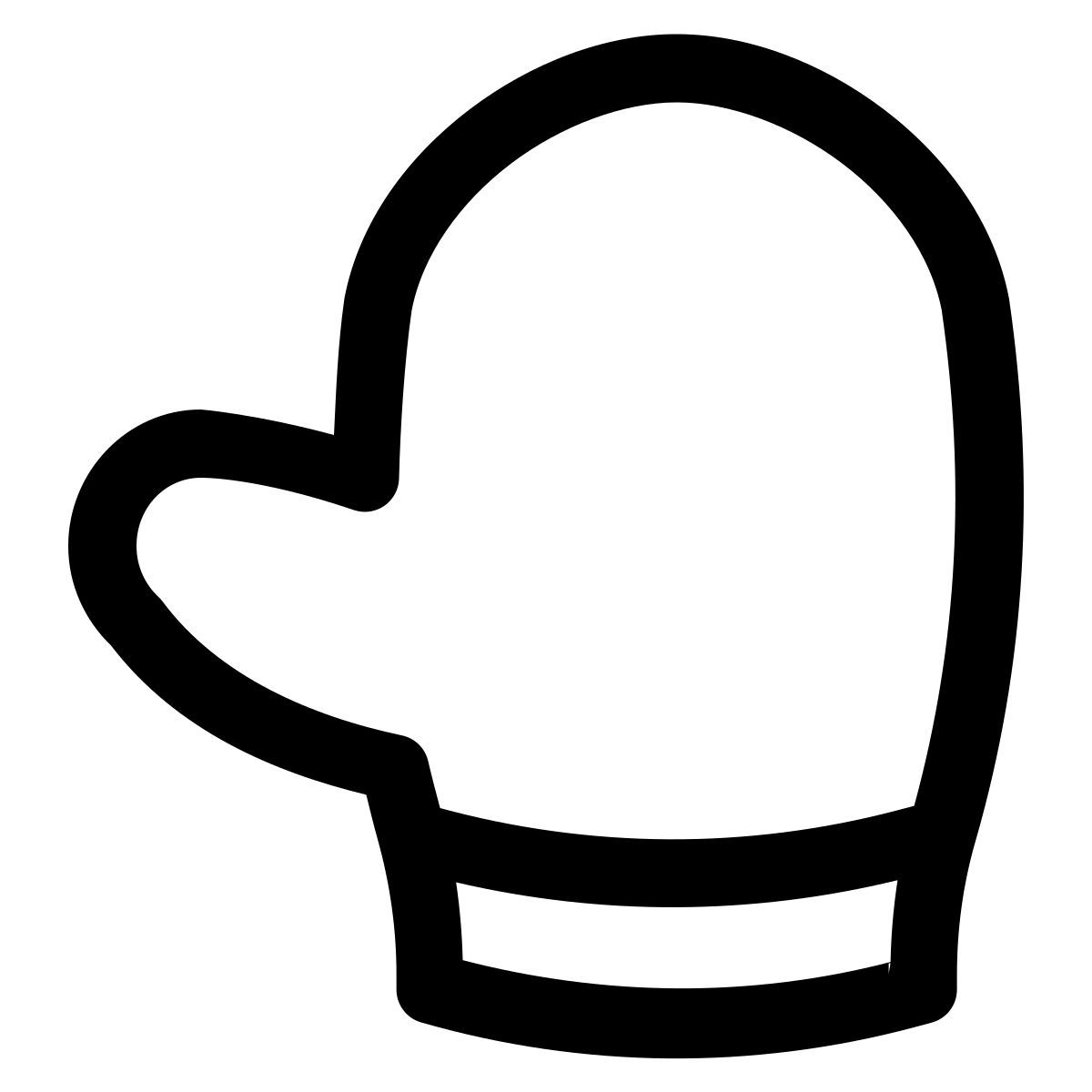 puffy outline style moufles icon