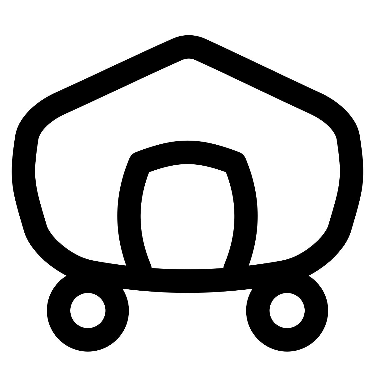 puffy outline style mobile home icon