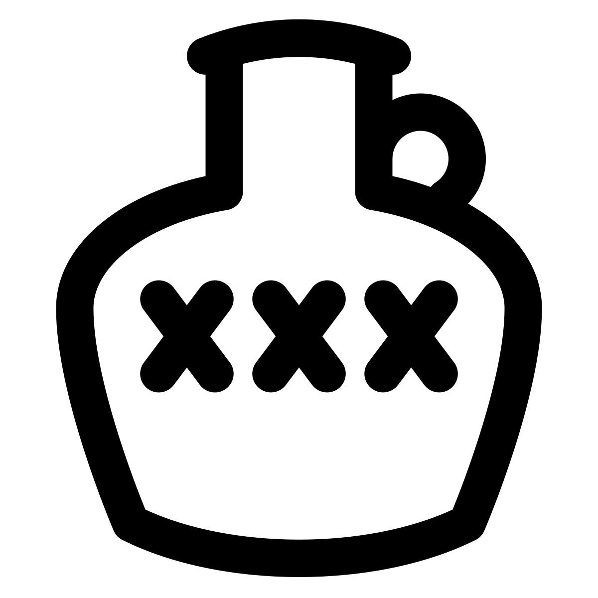 puffy outline style moonshine jug icon