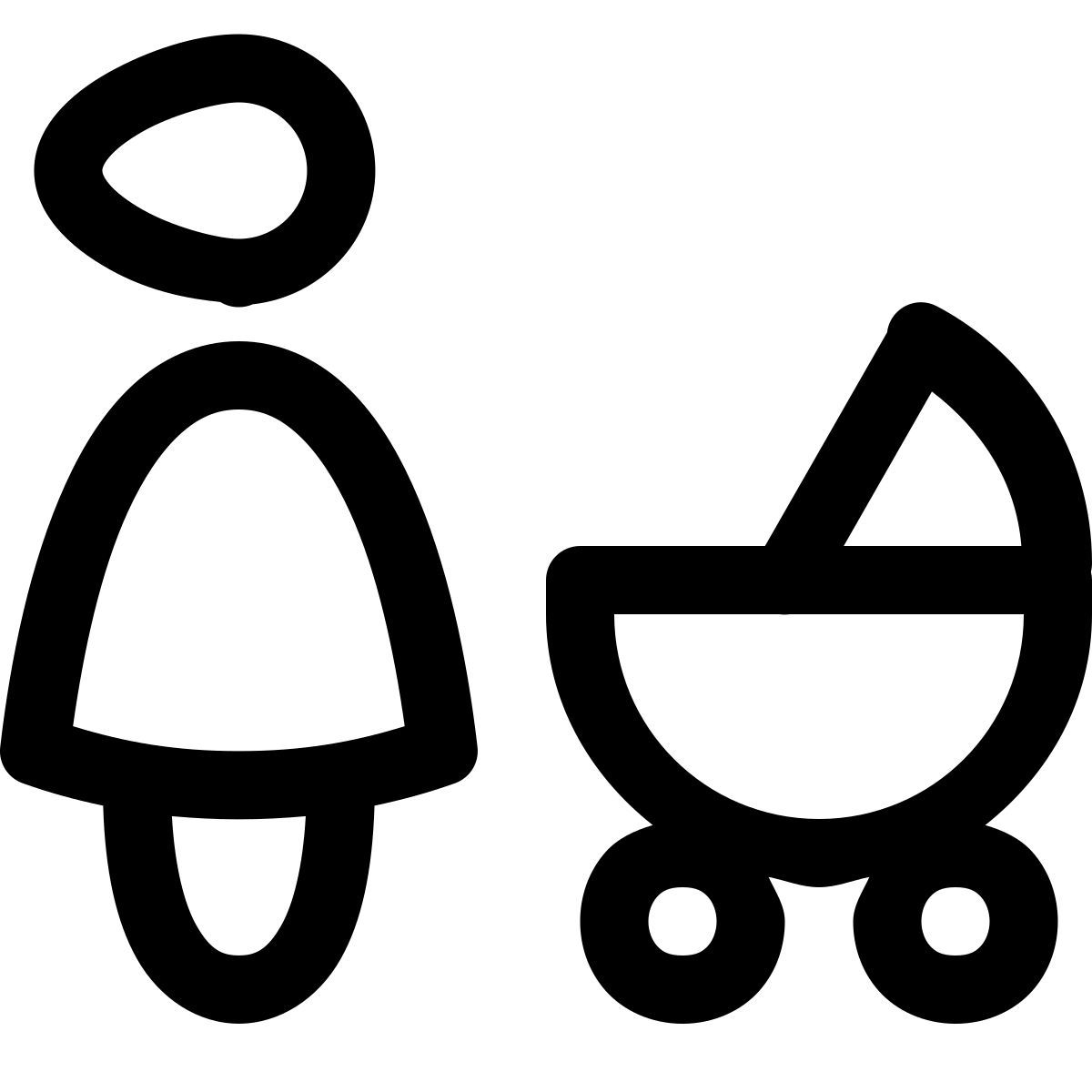puffy outline style 母 icon